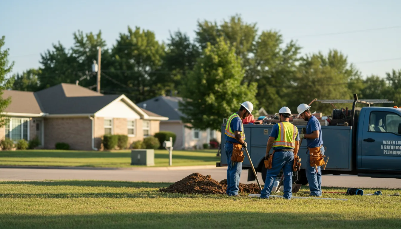 Residential water line and bathroom plumbing service in Garfield, GA
